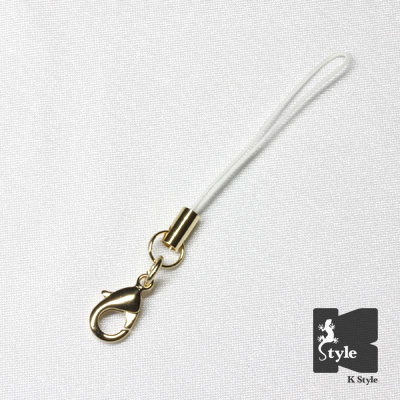 ストラップ（紐）白 金具：金