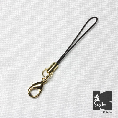 ストラップ（紐）黒 金具：金