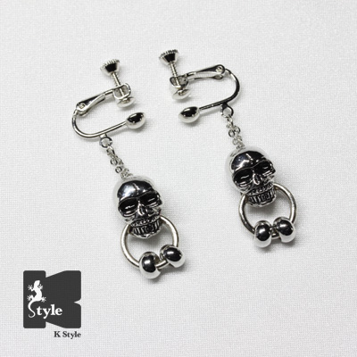 どくろイヤリング